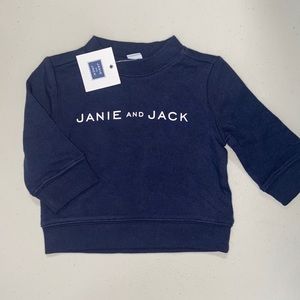NWT Janie & Jack Logo Sweatshirt